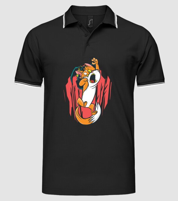 Pisică Vrăjitoare model negru pe tricou