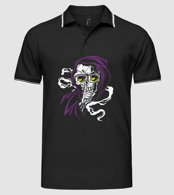 Ucigaș tăcut model negru pe tricou