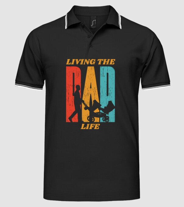 Dad Life pentru tata model negru pe tricou
