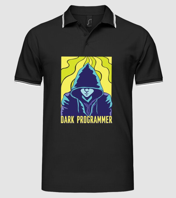 Dark Programmer model negru pe tricou