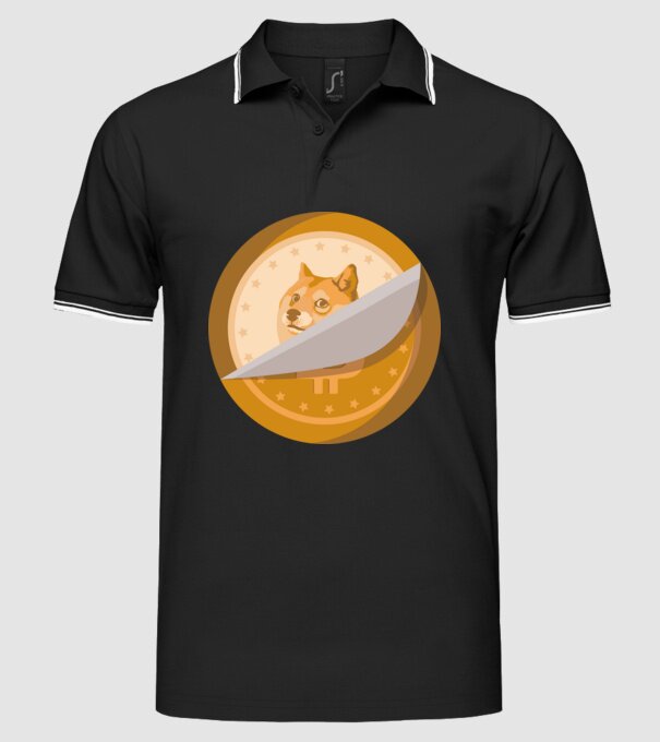 Dodge Coin model negru pe tricou