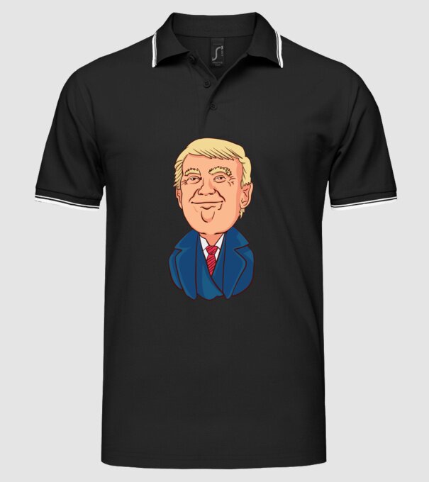 Donald Trump model negru pe tricou
