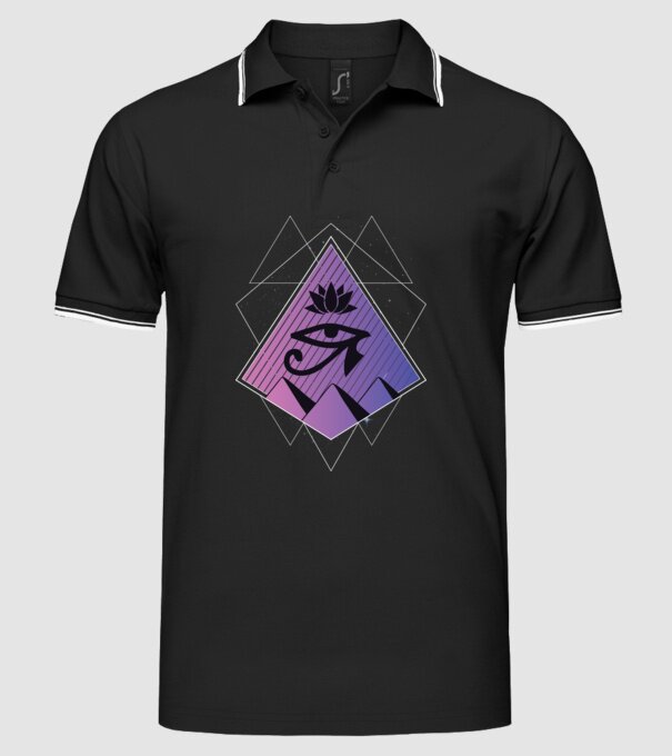 Egipt simbol geometric model negru pe tricou