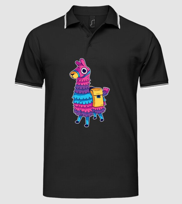 Fortnite LLama - Tricou gamer cu lama model negru pe tricou