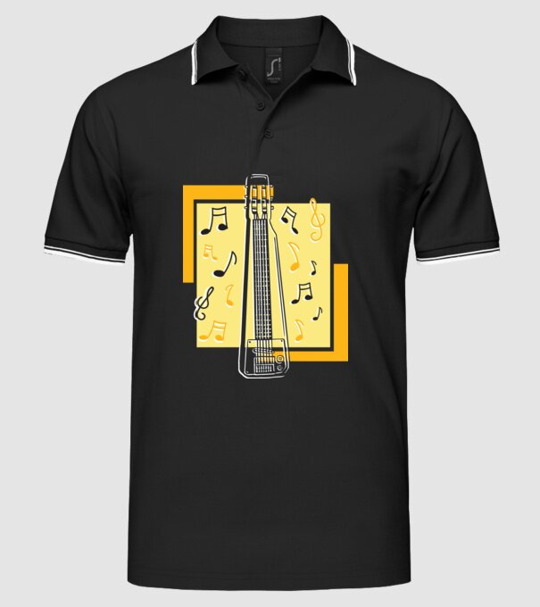 Tricou chitarist model negru pe tricou