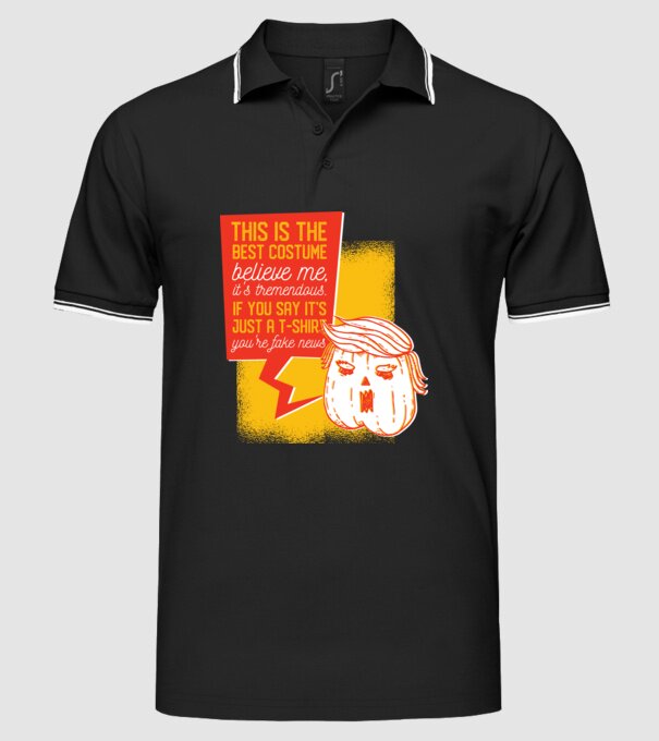 Halloween Trump cap de dovleac model negru pe tricou