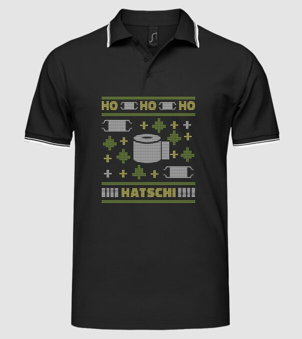 Hohohoho hârtie igienică pulover urât model negru pe tricou