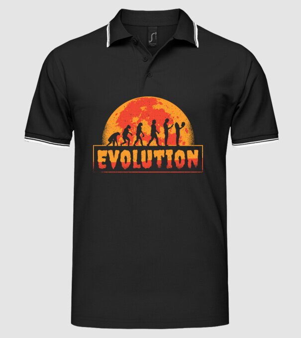 Evoluție Horror model negru pe tricou