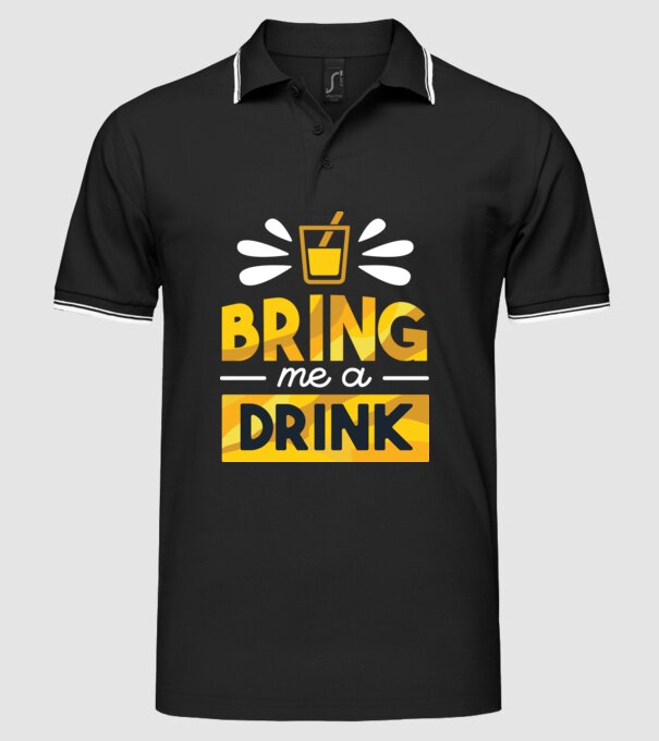 Adu-mi o băutură model negru pe tricou
