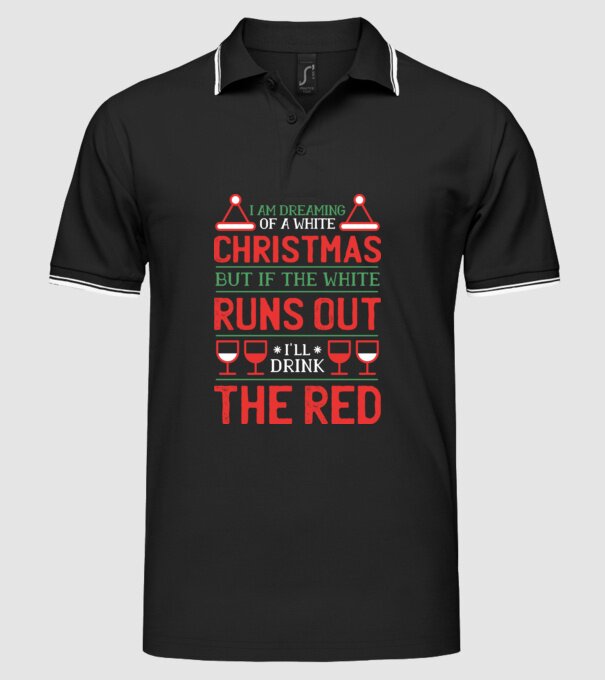 I am dreaming of a white Christmas model negru pe tricou
