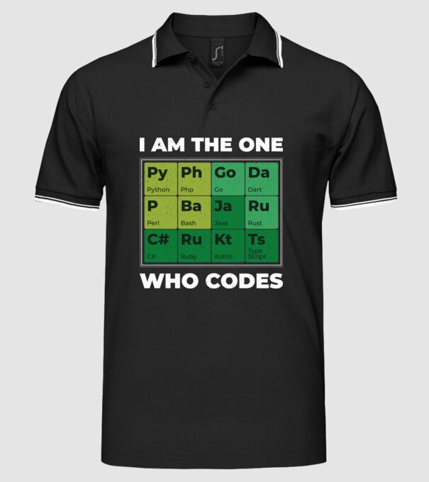 I am the one who codes tricou amuzant programator model negru pe tricou
