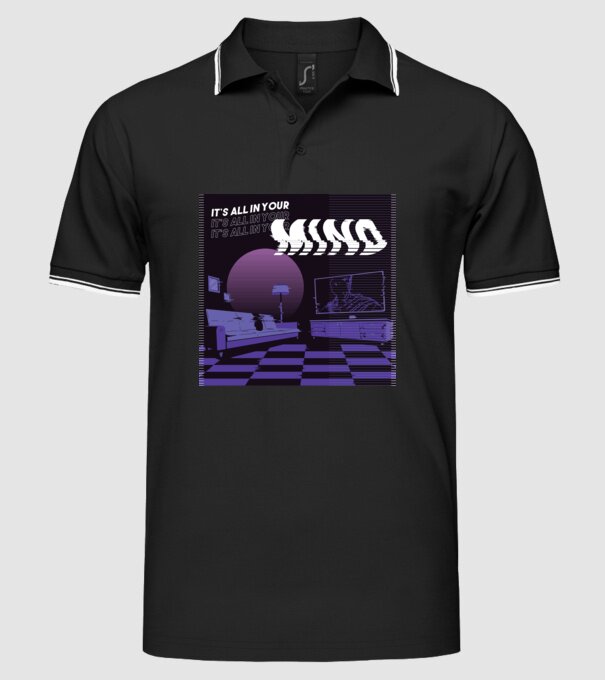 'It''s all in your mind' model negru pe tricou