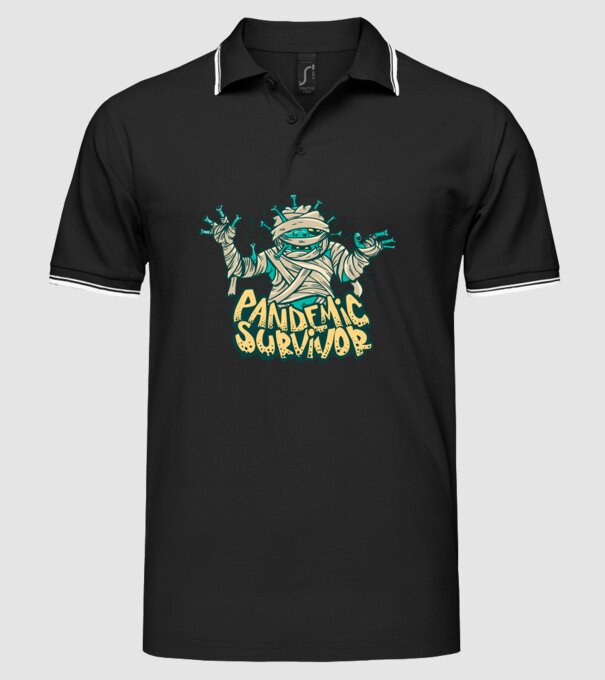 Supraviețuitorul epidemiei model negru pe tricou