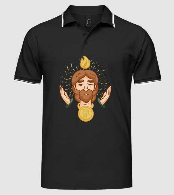 Apostolul Iuda model negru pe tricou