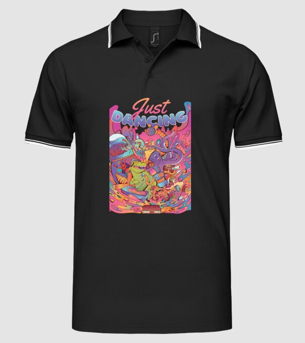 Just Dancing Fulgi de cereale model negru pe tricou