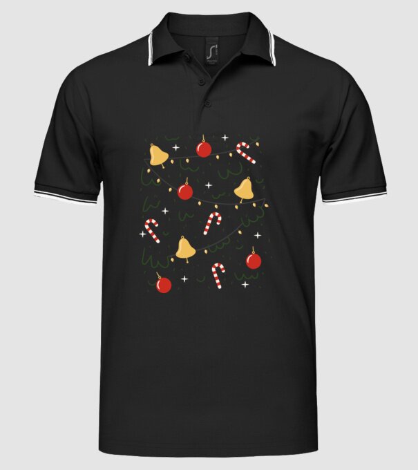 Decorații Crăciun model negru pe tricou