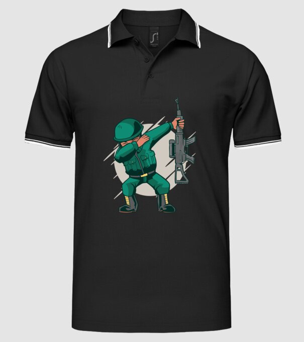 Soldat DAB model negru pe tricou