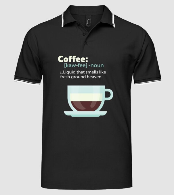 Definiție cafea model negru pe tricou