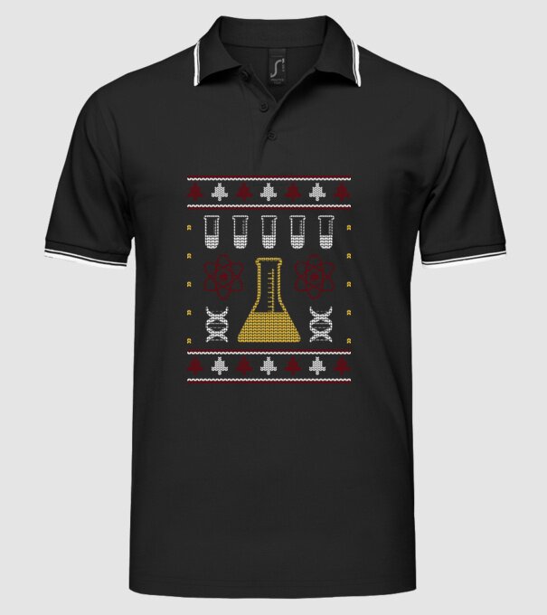 Pulover urât Chimie model negru pe tricou