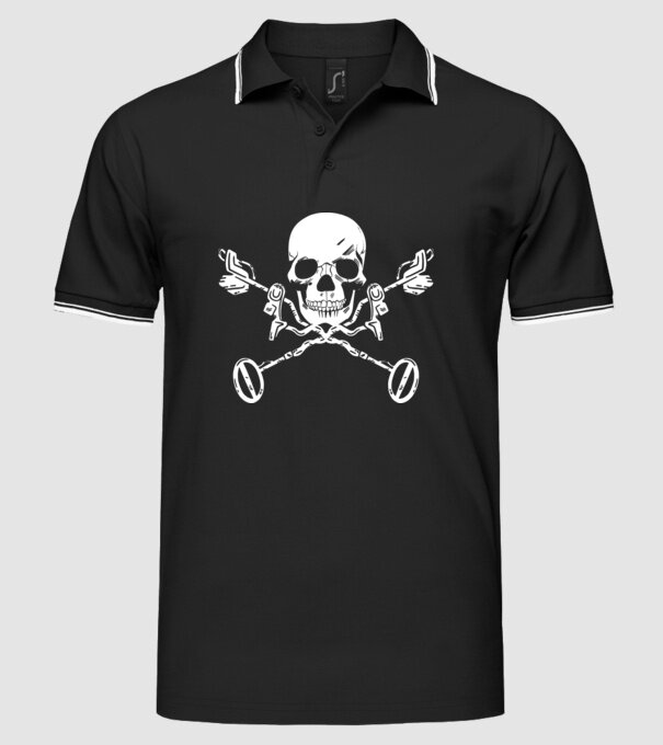 Craniu model negru pe tricou