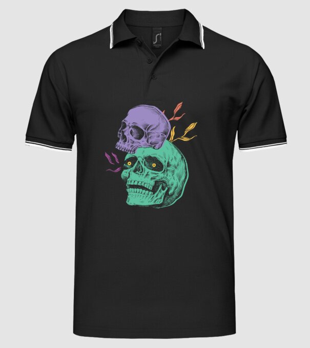Cranii model negru pe tricou