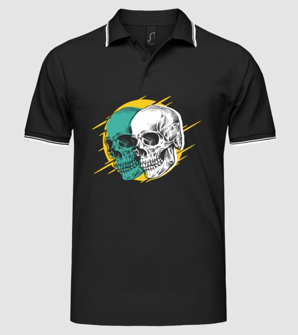 Cranii model negru pe tricou