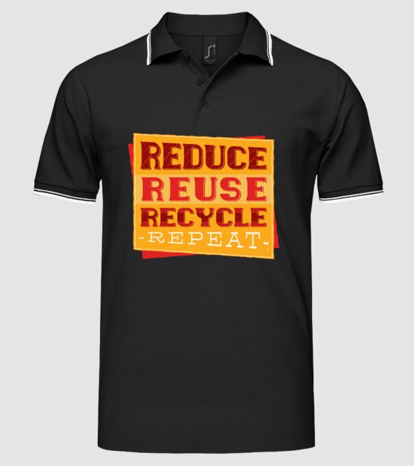 Protecția mediului model negru pe tricou