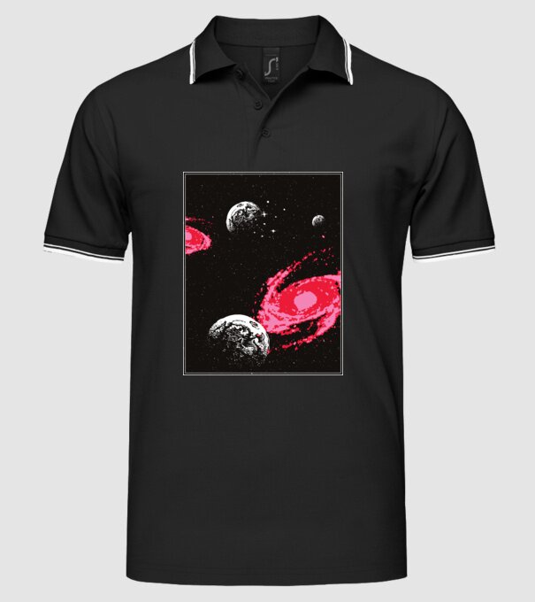 Cosmos Spațiu model negru pe tricou