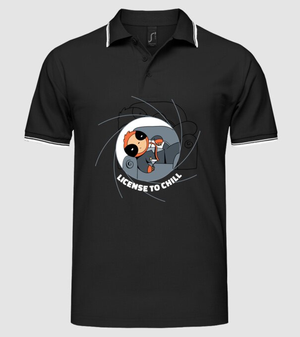 Leneș Bond 007 model negru pe tricou
