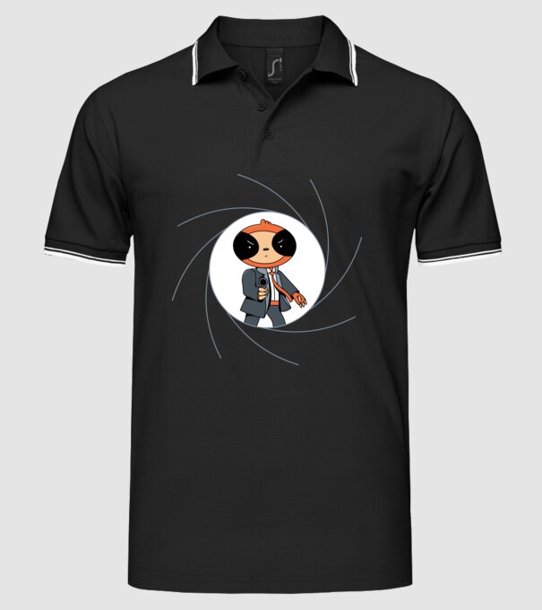 Leneș Bond 007 model negru pe tricou