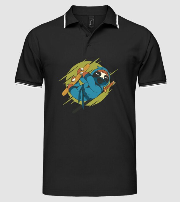 Ninja Leneș model negru pe tricou