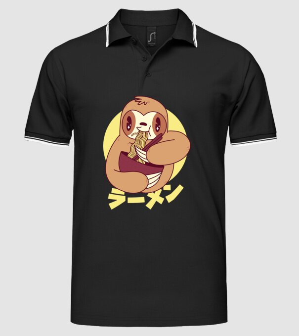 Ramen Leneș model negru pe tricou