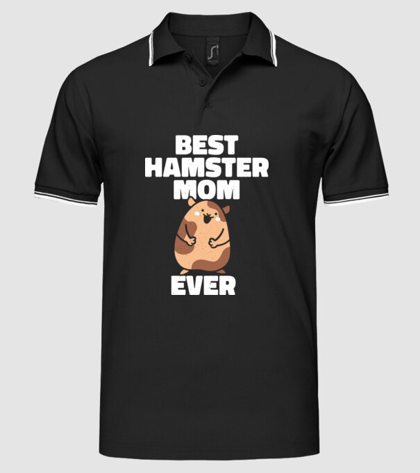 Cea mai bună mamă Hamster model negru pe tricou