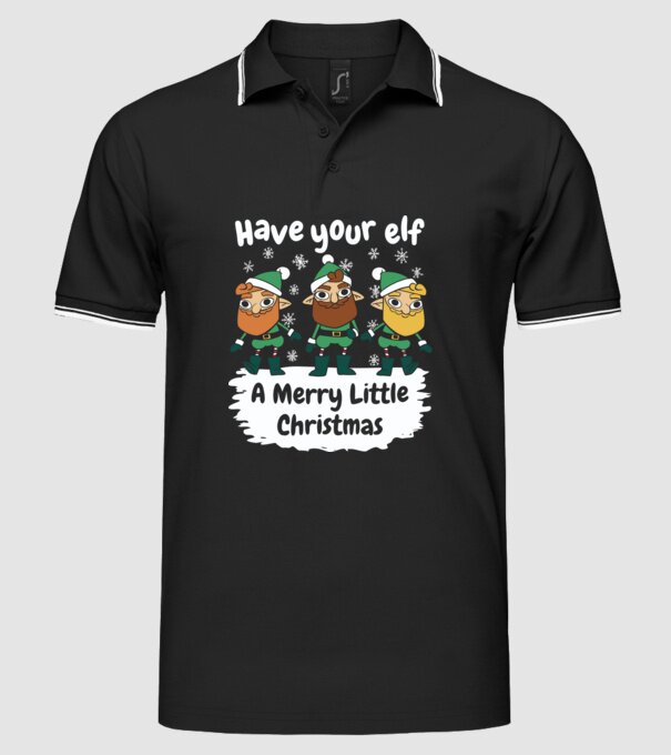 Să ai un Crăciun fericit de Elf model negru pe tricou