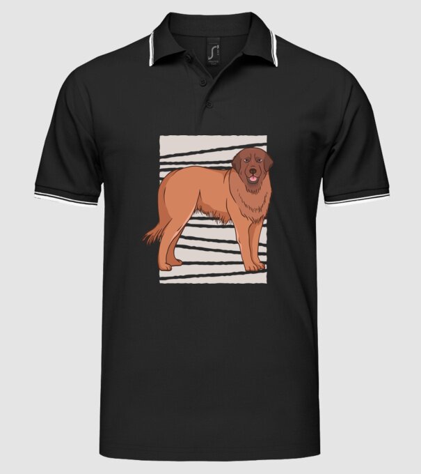 Câine ciobănesc Leonberg model negru pe tricou