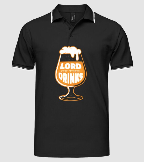 Lord of the Drinks Bere model negru pe tricou
