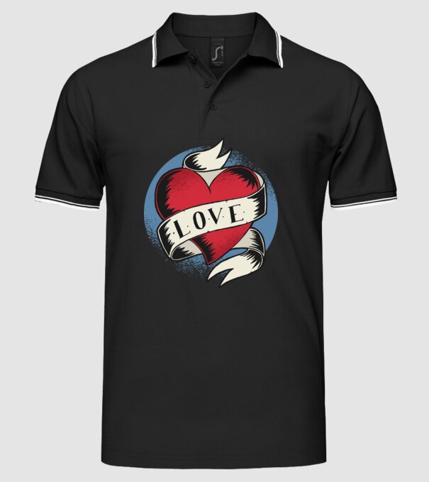 'Love Tatuaj pentru Valentine''s Day' model negru pe tricou
