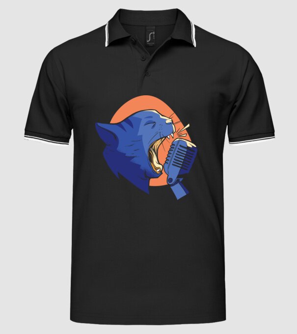 Urlet de Pisică model negru pe tricou