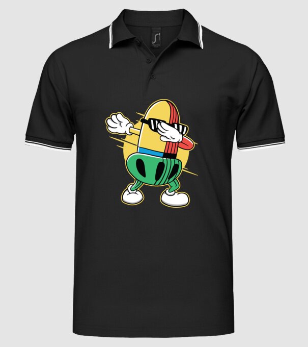 Ghindă DAB cărți de joc maghiare model negru pe tricou