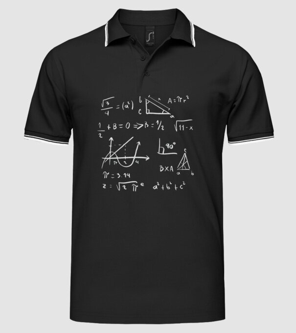 Formule matematice model negru pe tricou