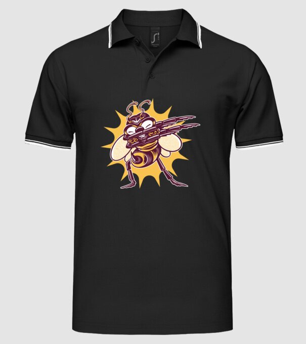 Albină DAB model negru pe tricou