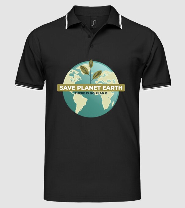 Să salvăm Pământul, nu există o altă planetă model negru pe tricou