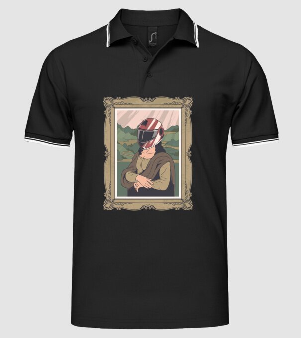 Mona Lisa Concurent model negru pe tricou