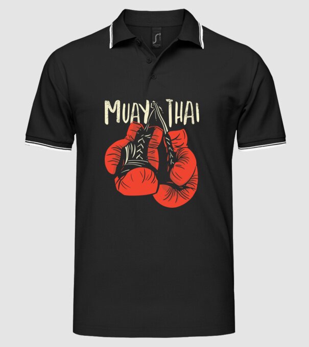 Muay Thai model negru pe tricou