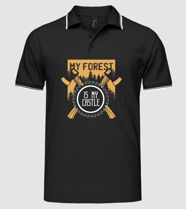 My Forest is my Castle - Pădurea mea este castelul meu model negru pe tricou