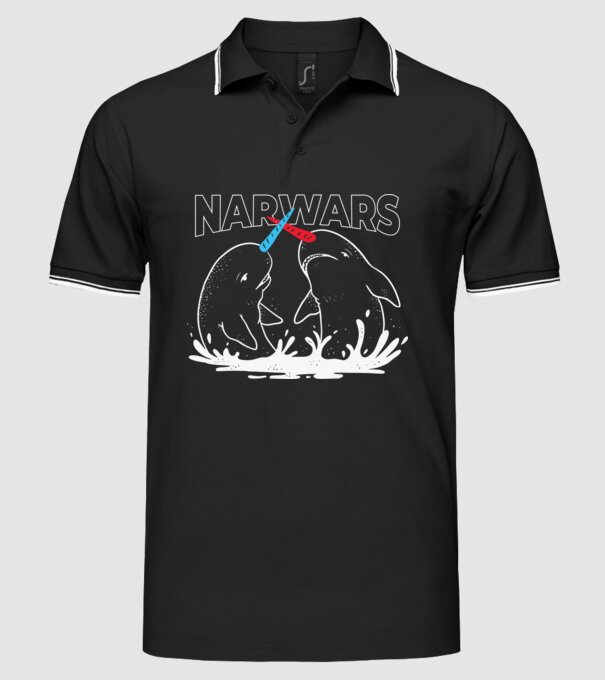 Narwars model negru pe tricou