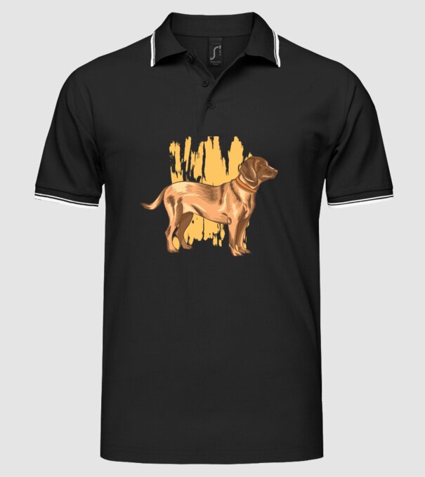 Câine de vânătoare german model negru pe tricou