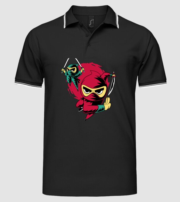 Tricou Ninja model negru pe tricou