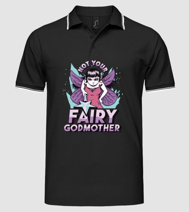 Not Your Fairy Godmother model negru pe tricou
