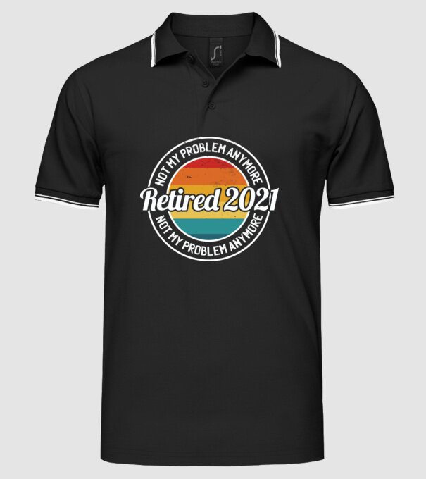 Pensionat 2021 model negru pe tricou